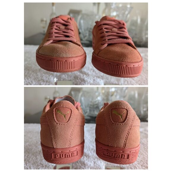 PUMA Women’s Suede Classic Mono Sneakers – Peach / Coral Pink  Sz 7 - Picture 8 of 9